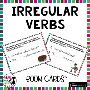 Past Tense Irregular Verbs Boom CardsTM