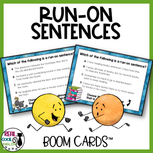 Run-On Sentences Boom CardsTM